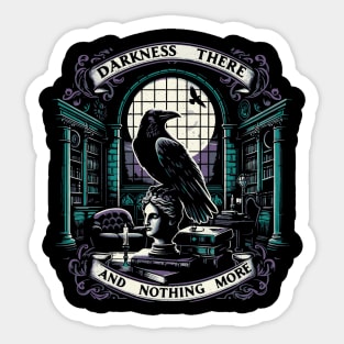 The Raven Darkness There - Poe - Vintage Distressed Gothic Sticker